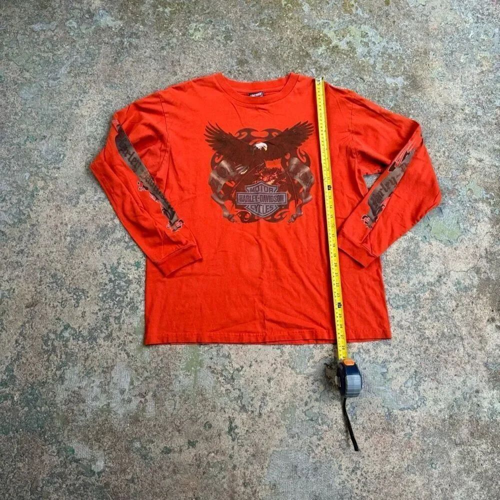 Harley Davidson Motorcycles Y2K Long Sleeve Biker Shirt